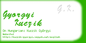 gyorgyi kuczik business card